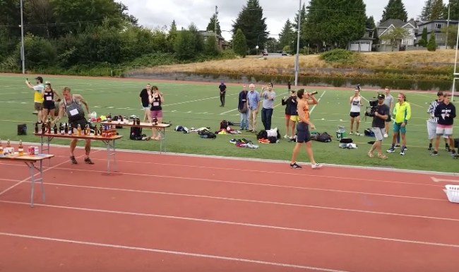 beer mile world record corey bellemore
