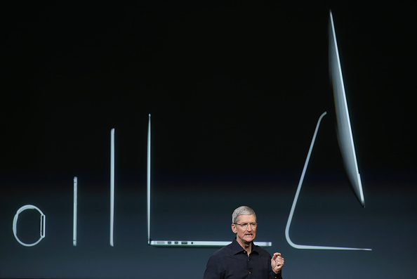 Apple CEO Tim Cook speaks during an event introducing new iPads at Apple's headquarters October 16, 2014 in Cupertino, California.