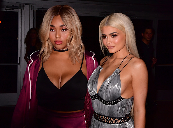 Jordyn Woods and Kylie Jenner attend the Alexander Wang show during New York Fashion Week at Pier 94 on September 10, 2016 in New York City. (Photo by James Devaney/GC Images)