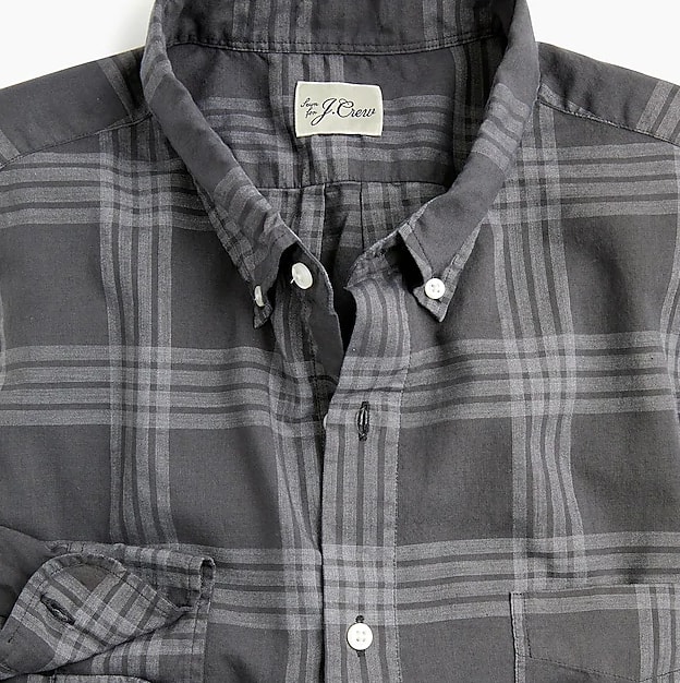 Overdyed plaid shirt