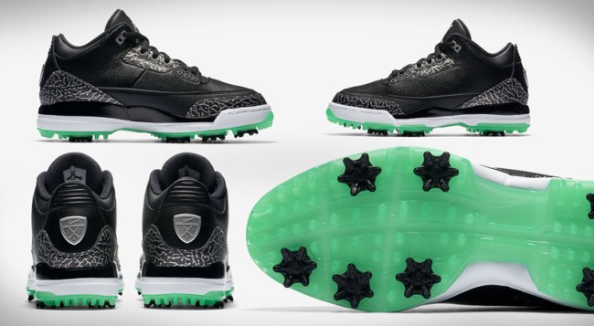 Jordan 3 Golf Shoe Green Glow