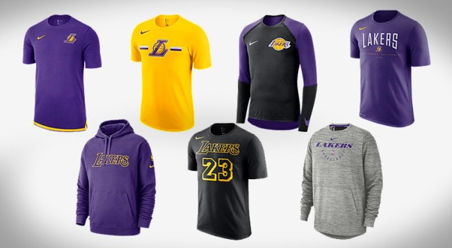 New Nike LeBron James Lakers Apparel Gear