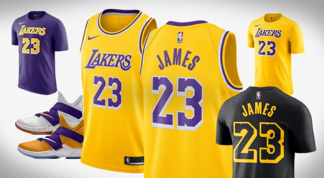 New Nike LeBron James Lakers Apparel