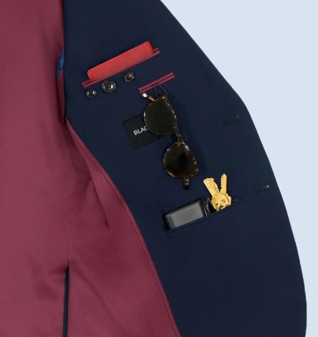 The Traveler Suit Black Lapel