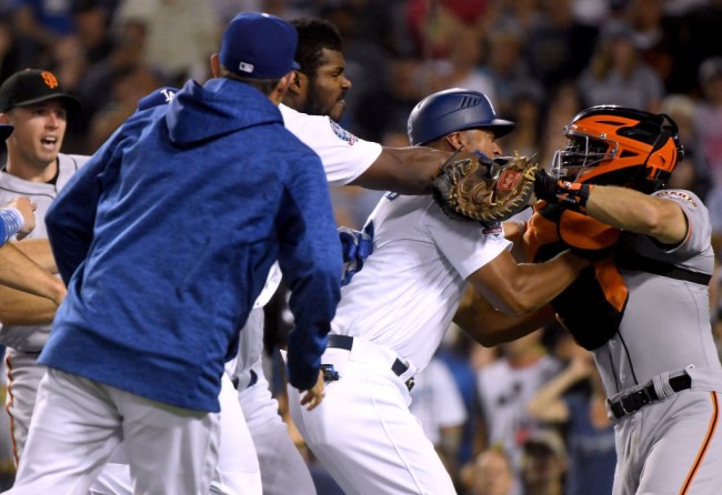 yasiel puig nick hundley fight