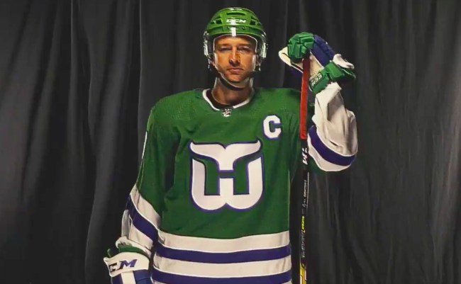 carolina hurricanes hartford whalers throwback jersey