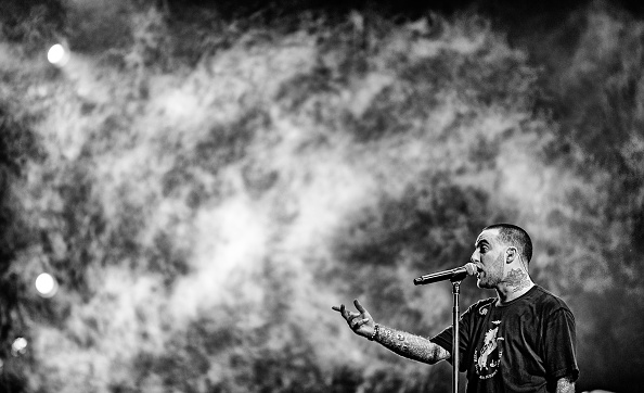 Musician Mac Miller performs onstage at the Sahara tent during day 1 of the Coachella Valley Music And Arts Festival (Weekend 1) at the Empire Polo Club on April 14, 2017 in Indio, California.pril 14, 2017 in Indio, California. (Photo by Christopher Polk/Getty Images for Coachella)