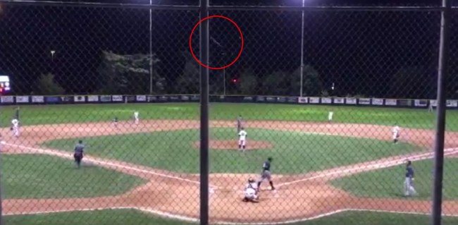 Semi-Pro Baseball Player Bat Flip