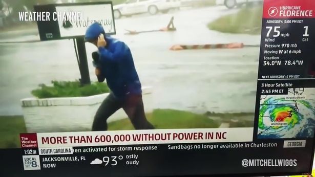weather channel reporter Hurricane-Florence