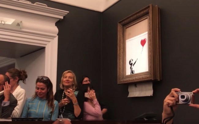 Banksy explains paper shredding stunt on Instagram