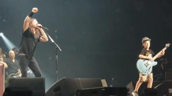 Watch 10-Year-Old Kid Shred Metallica’s ‘Enter Sandman’ With Dave Grohl At Foo Fighters Concert