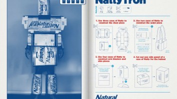 Get An Amazing Last-Minute Halloween Costume Using Natty Light Boxes (With Step-By-Step Directions)