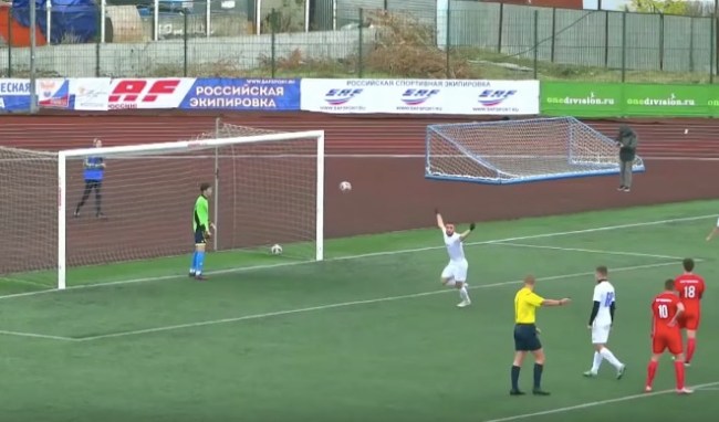 Rubin Kazan penalty kick backflip goal soccer