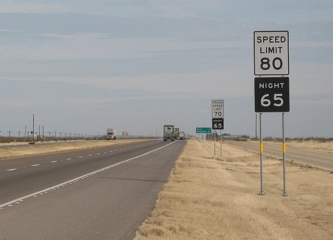 texas 80 mph