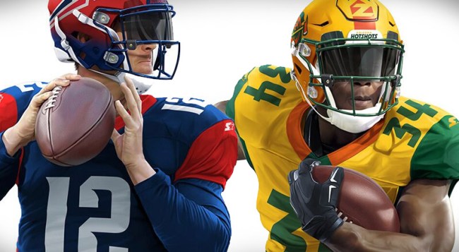 Alliance American Football QB Draft Uniforms