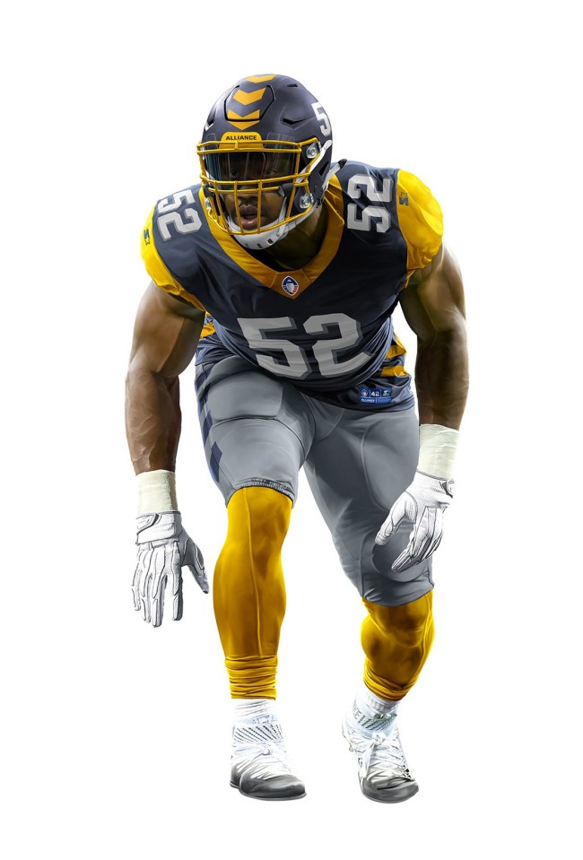 Alliance of American Football uniforms