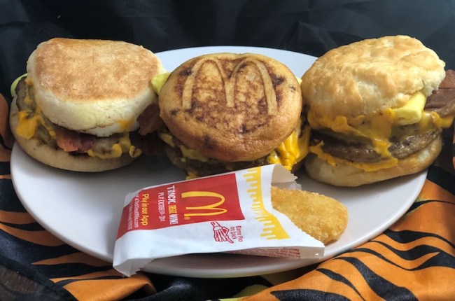 mcdonalds triple breakfast stack challenge