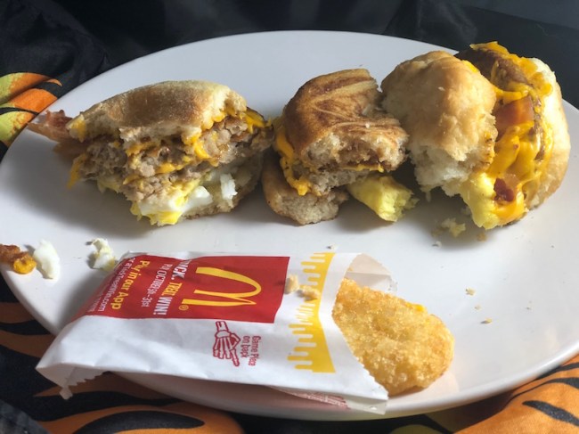 mcdonalds triple breakfast stack challenge
