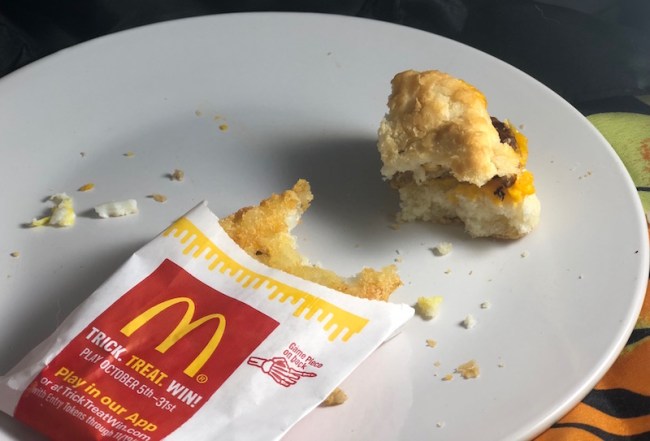 mcdonalds triple breakfast stack challenge