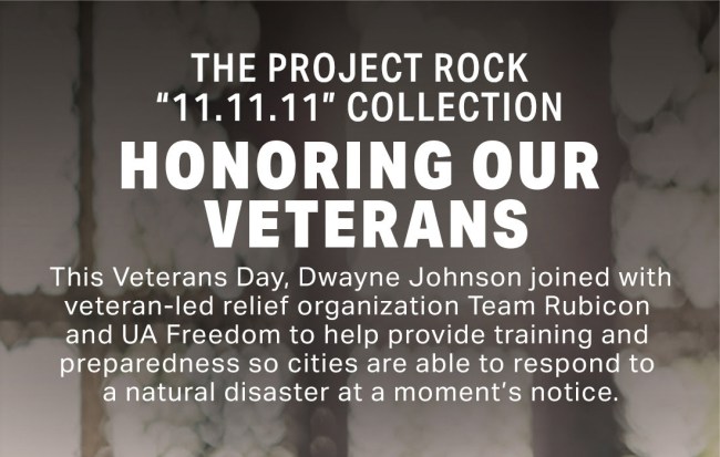 Project Rock Under Armour Veterans Day