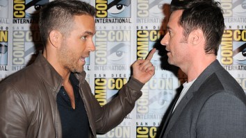 Hugh Jackman And Jake Gyllenhaal Troll Ryan Reynolds Into Wearing An Ugly Christmas Sweater To A Regular Party