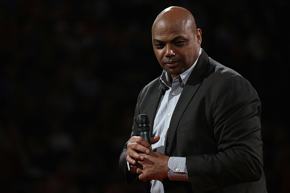 PHOENIX, AZ - MARCH 03: NBA legend Charles Barkley speaks during half time of the NBA game between the Oklahoma City Thunder and the Phoenix Suns at Talking Stick Resort Arena on March 3, 2017 in Phoenix, Arizona. NOTE TO USER: User expressly acknowledges and agrees that, by downloading and or using this photograph, User is consenting to the terms and conditions of the Getty Images License Agreement. (Photo by Christian Petersen/Getty Images)