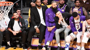 Even Injured, LeBron’s Court Awareness Is Unrivaled, Pointing Out Fans In The Nosebleed Seats