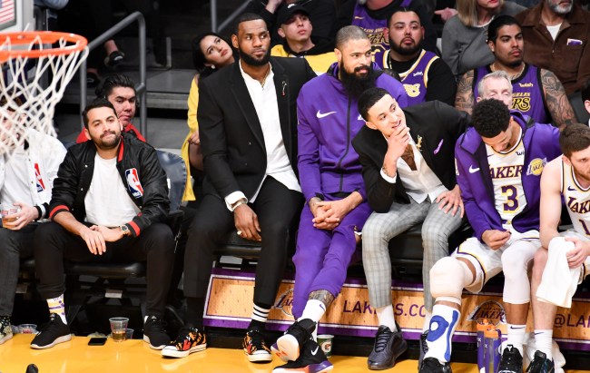LeBron James Spotted And Pointed To Some Fans In The Nosebleed Seats