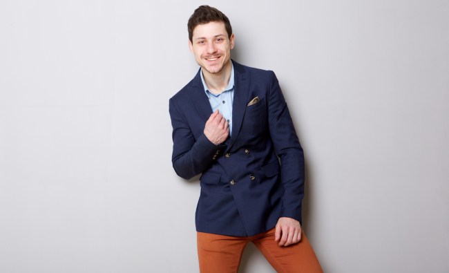 men's navy blue blazer