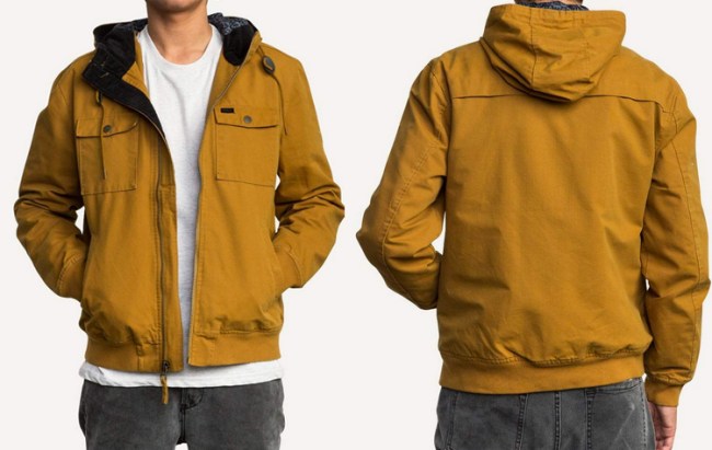 rvca hooded bomber