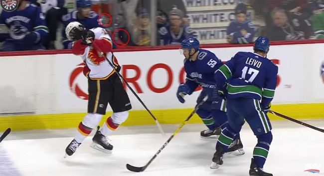 Flames Forward James Neal Took A Stick To The Mouth Sending His Teeth Flying