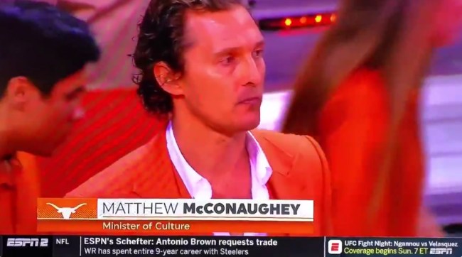 Matthew McConaughey, Minister Of Culture, Was Back On The Texas Bench
