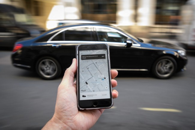 uber driver menu
