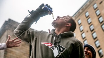 This Photo Of A High School Rob Gronkowski Looking Deathly Hungover At His Visit To OSU Is Art