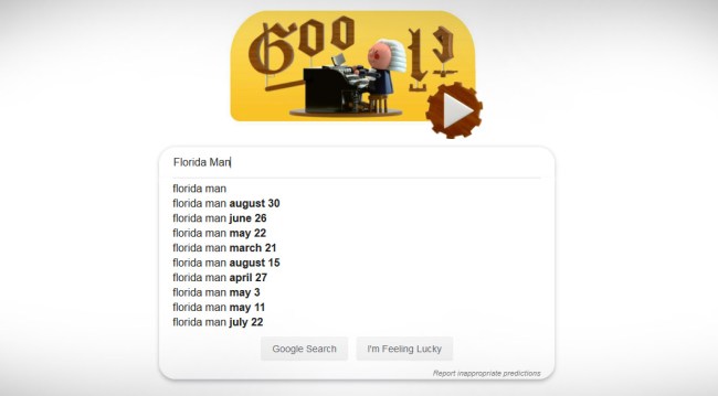 Googling Your Birthday With The Words 'Florida Man' Challenge