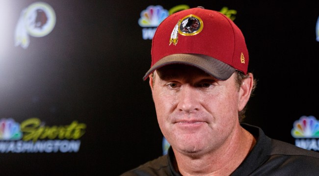 Jay Gruden Sad Expression In NFL Coaches Photo As Woman Photobombs
