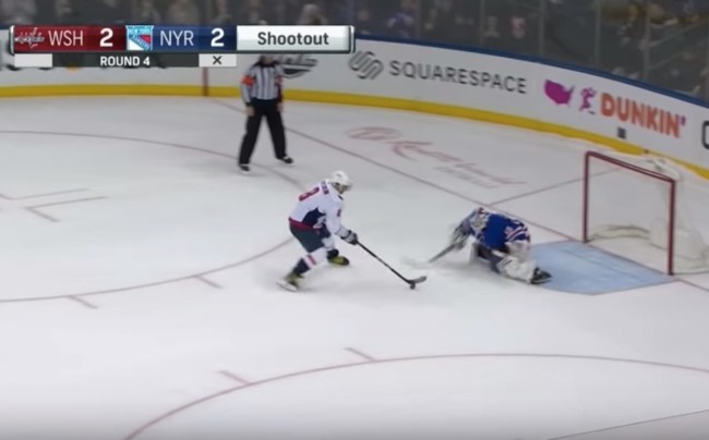 Alexander Ovechkin shootout goal against the Rangers awarded