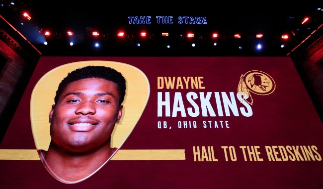 dwayne haskins received an inspiring, three-word text from odell beckham jr after slipping in the NFL draft