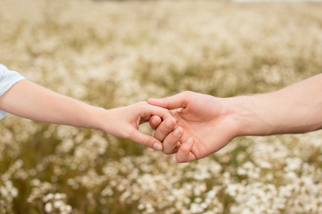 couple holding hands