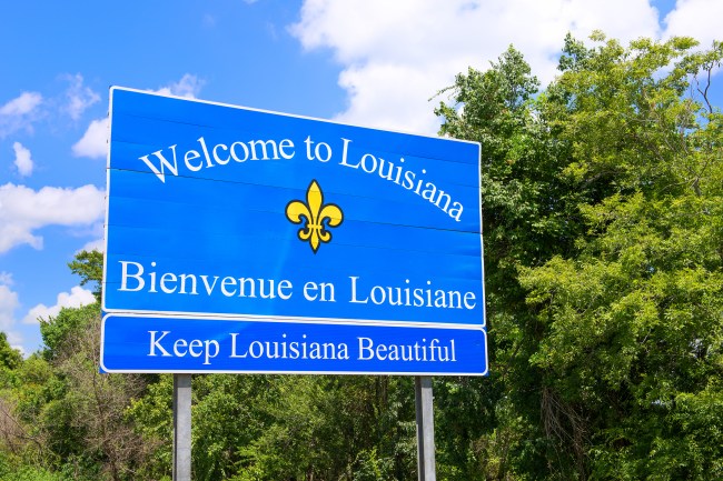 welcome to Louisiana sign