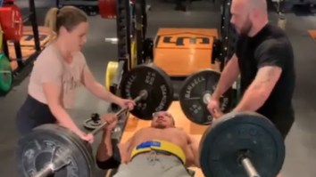 Powerlifter Larry Wheels Sets Crazy Personal Record By Benching A 245-Pound Barbell In EACH Hand