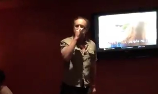 nicolas cage purple rain karaoke