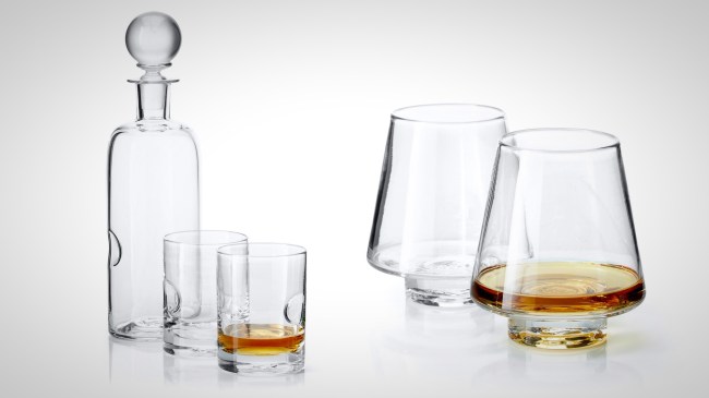 Terrane Oklahoma Whiskey Glasses Decanter and Monder Snifter handmade glassware