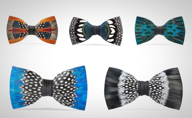 brackish bowties feather preppy