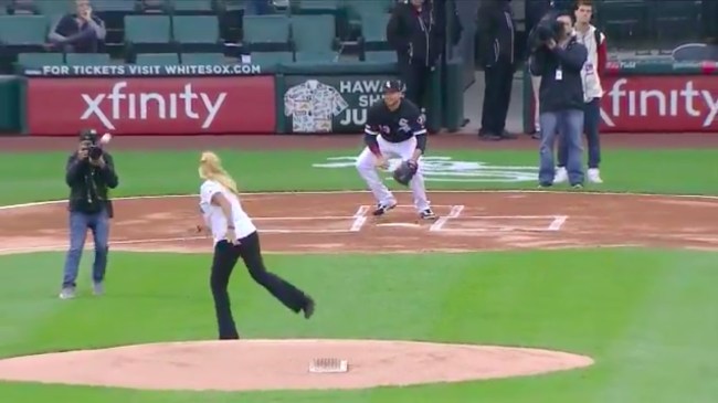 cameraman hit first pitch