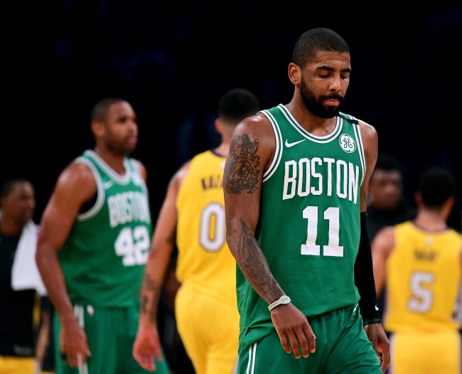 People on social media are freaking out because Kyrie Irving's NBA 2k account shows him in Los Angeles Lakers gear