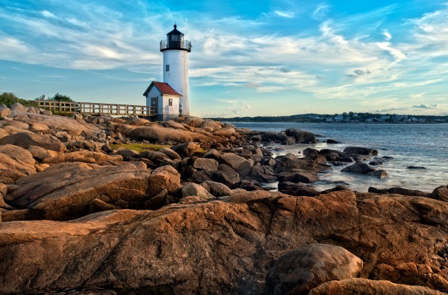 Annisquam lighthouse located near Gloucester, Massachusetts