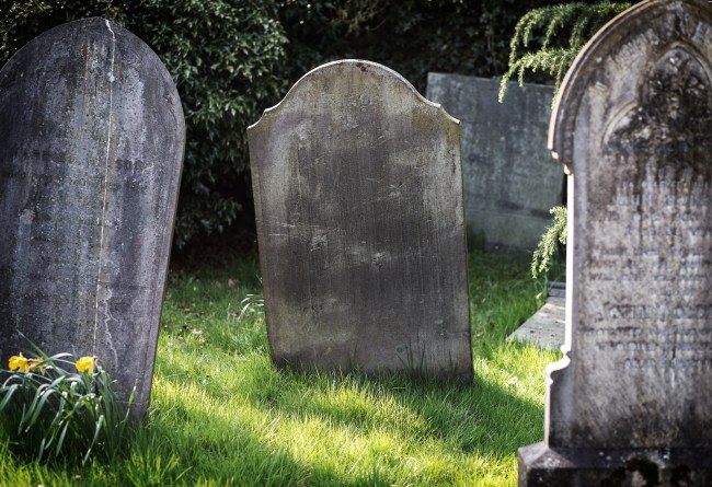 old tombstone blank graveyard
