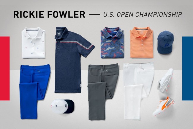 US Open scripting golf shoes puma