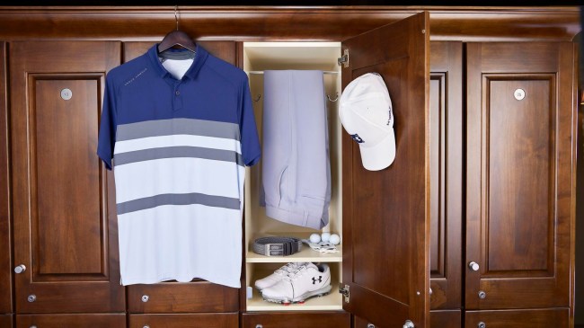US Open scripting golf shoes under armour